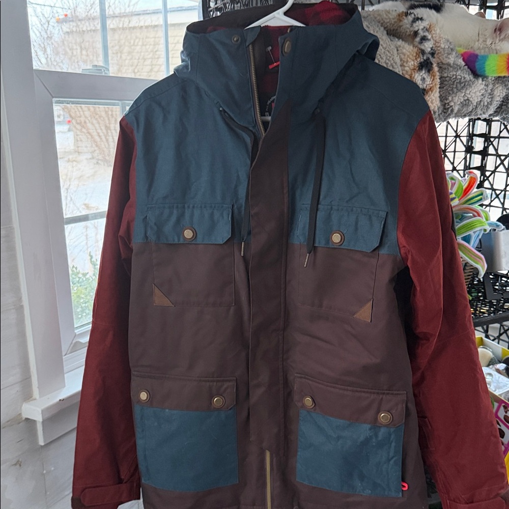 Men's Red and Blue Ski Jacket